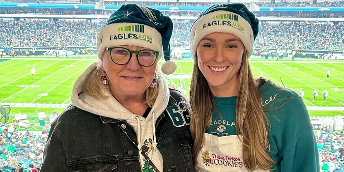 Kylie McDevitt and her mother in-law Donna Kelce