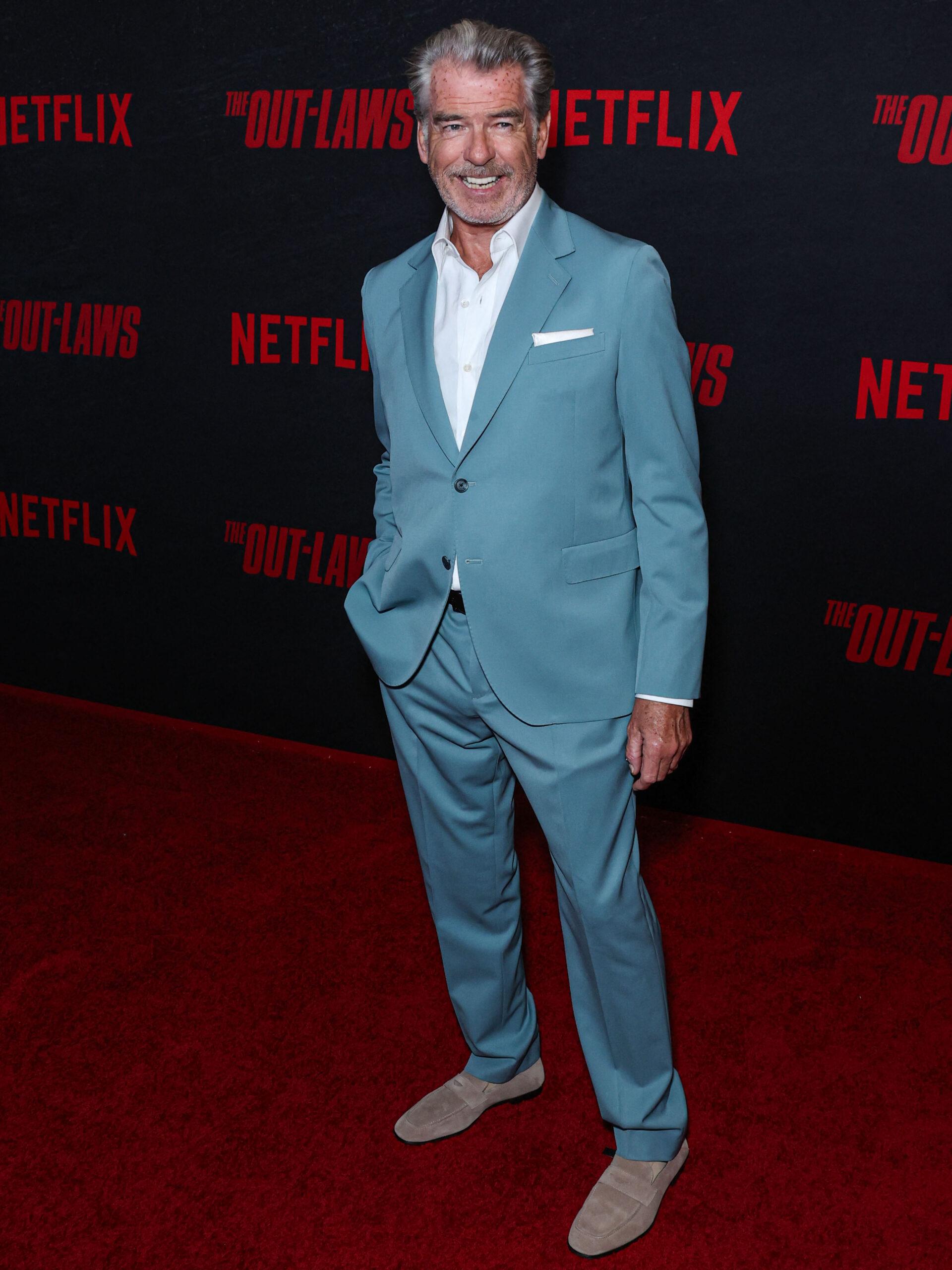 Pierce Brosnan attends Los Angeles Premiere Of Netflix's 'The Out-Laws'