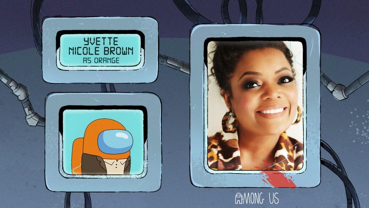 An image from Among Us animated series voice cast announcement revealing Yvette Nicole Brown as Orange
