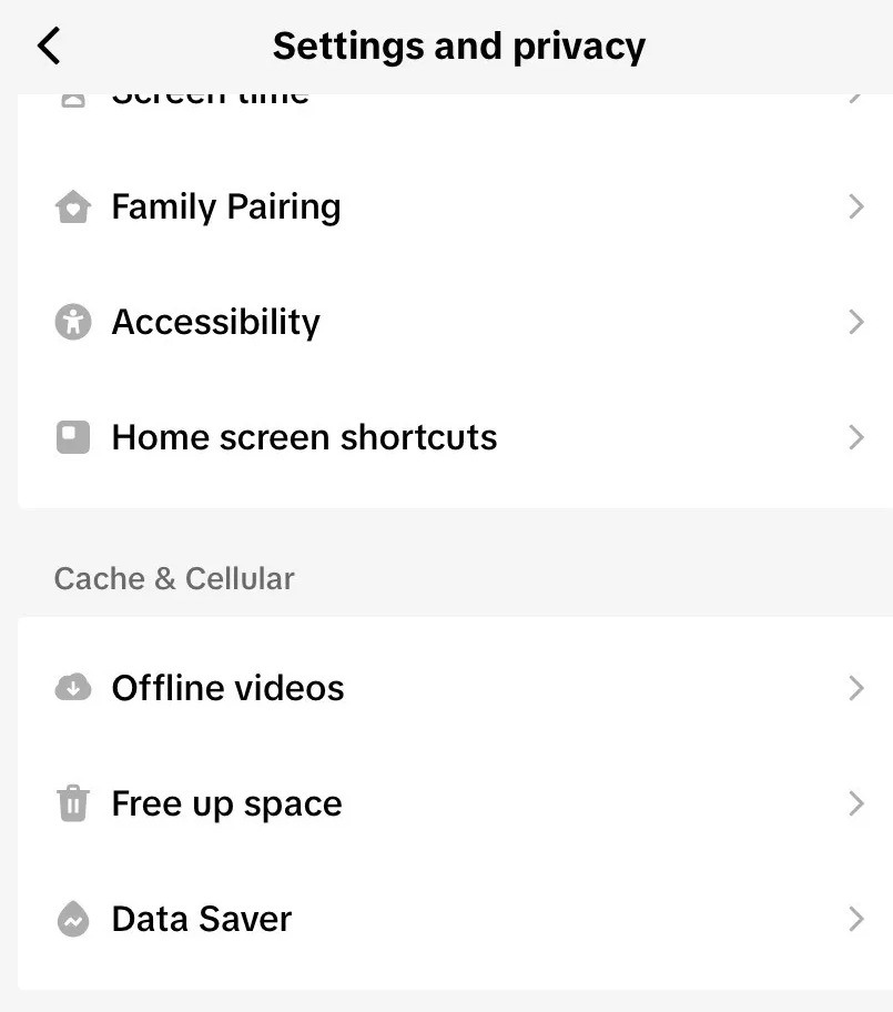You can find the offline videos section through your settings