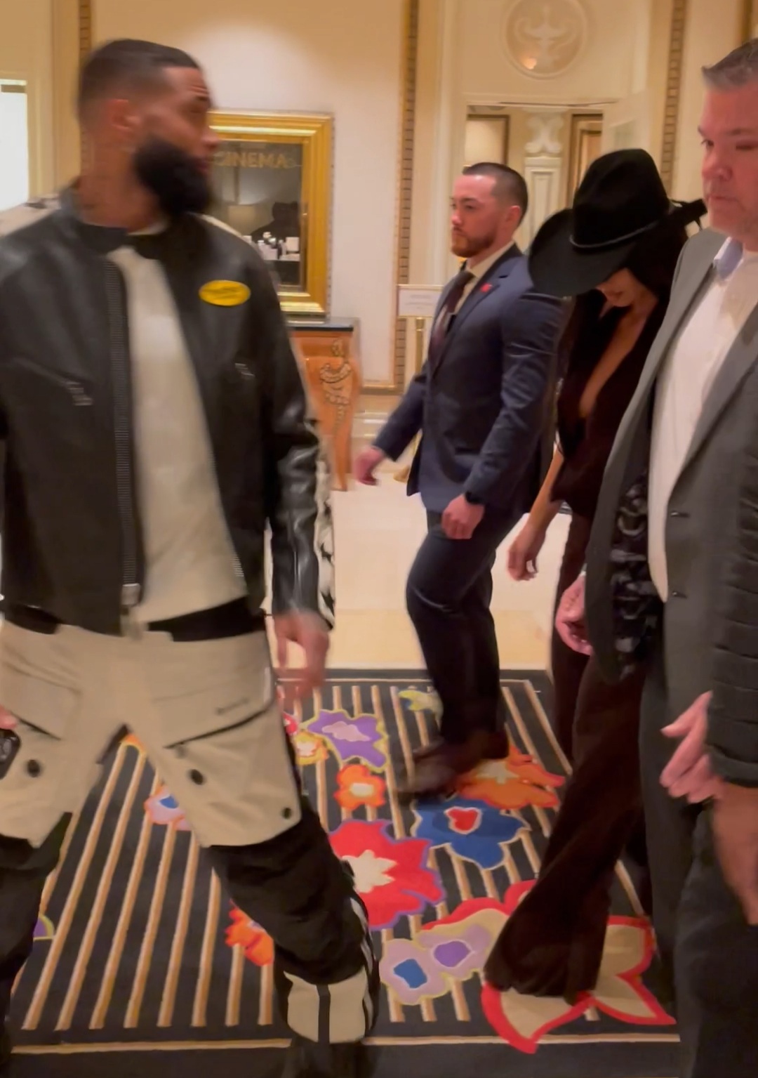 Kim tried to quietly sneak into a Vegas party