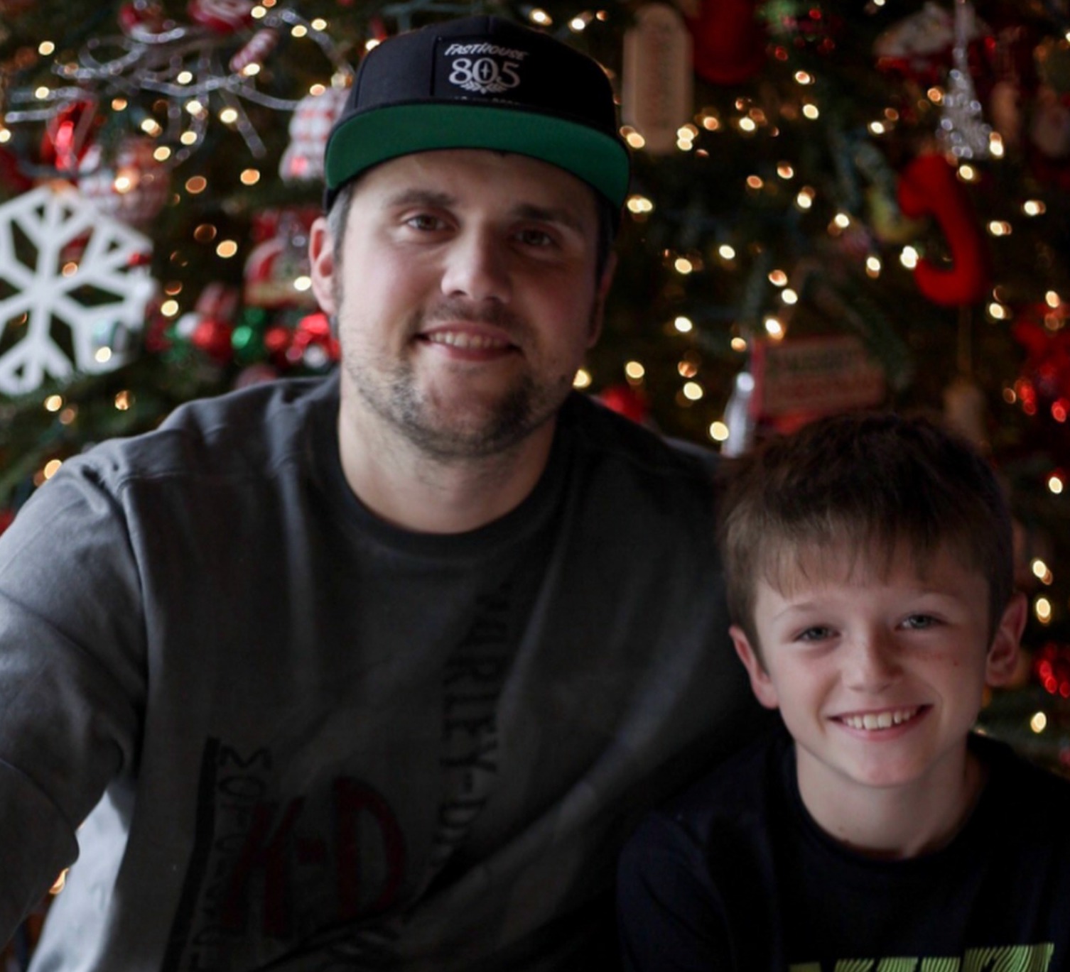 Ryan Edwards posed with son Bentley during his early childhood