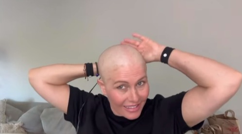 Nicole Eggert shaved her hair in an Instagram video