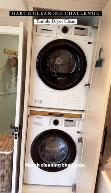 Mrs Hinch set herself a March challenge which included cleaning her Tumble Dryer