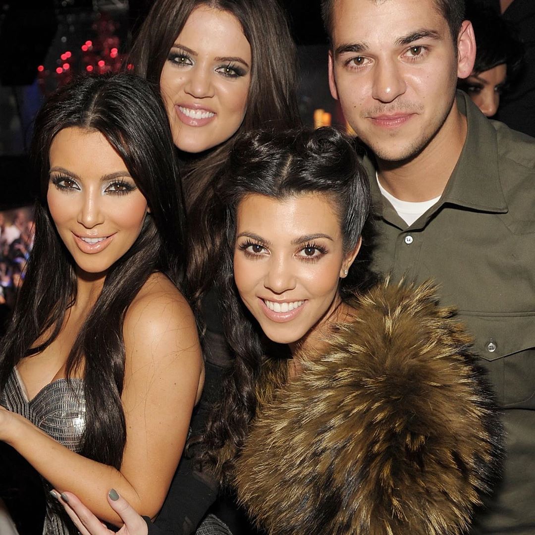 Rob pictured with his famous sisters on Keeping Up With The Kardashians