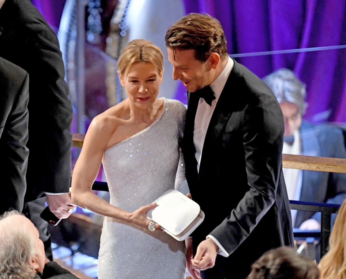 Renée Zellweger and Bradley Cooper at the Oscars in 2020