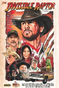 The poster for The Invisible Raptor featuring the characters drawn