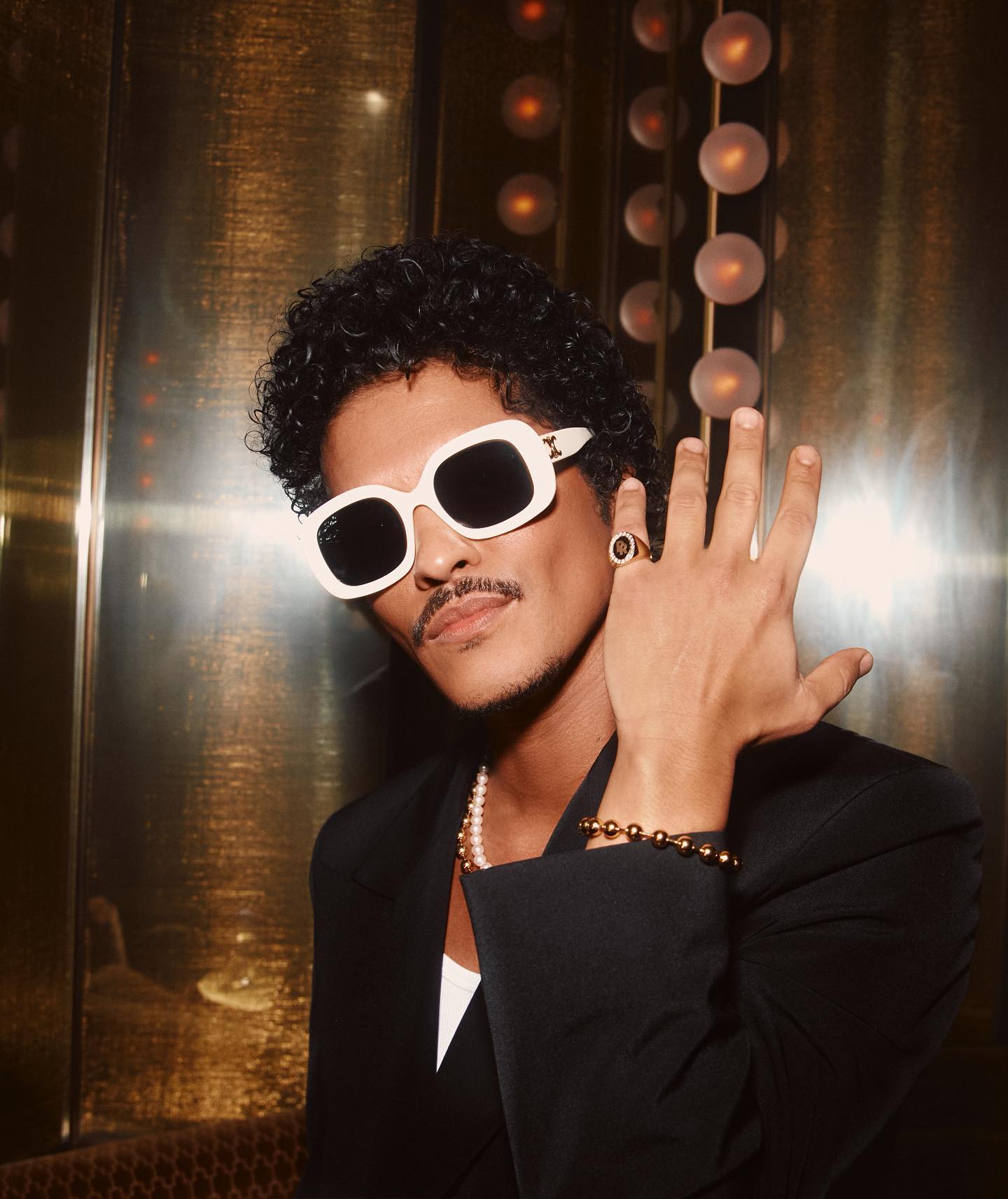 Last month, Tiffany & Co. posted a photo of Bruno rocking an 18K gold ring from the jewelry company