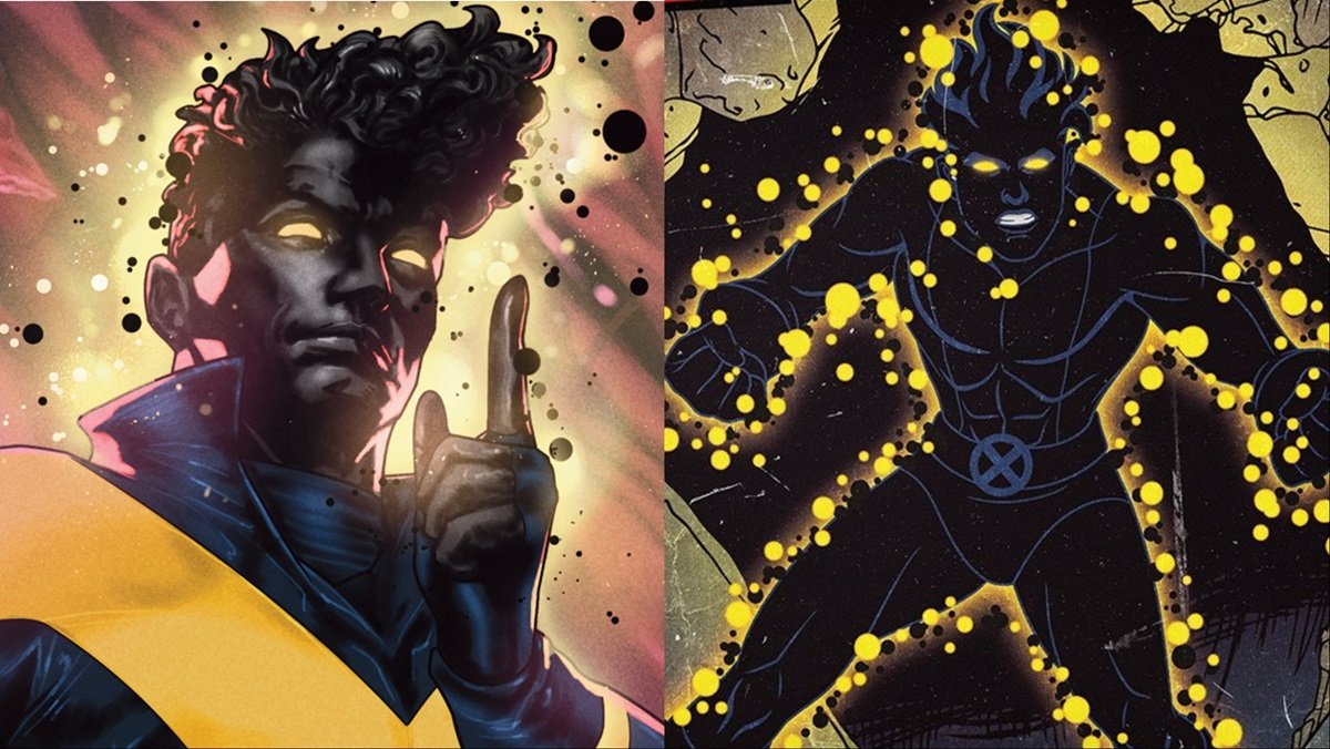 Sunspot as an X-Man in Marvel Comics (L) and in the animated X-Men '97 (R) 
