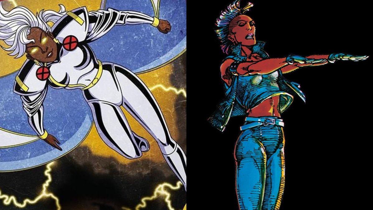 Storm in X-Men '97 (L) and Storm in Uncanny X-Men's Lifedeath (R)