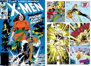 The cover and interiors from Uncanny X-Men #185 by John Romita Jr.