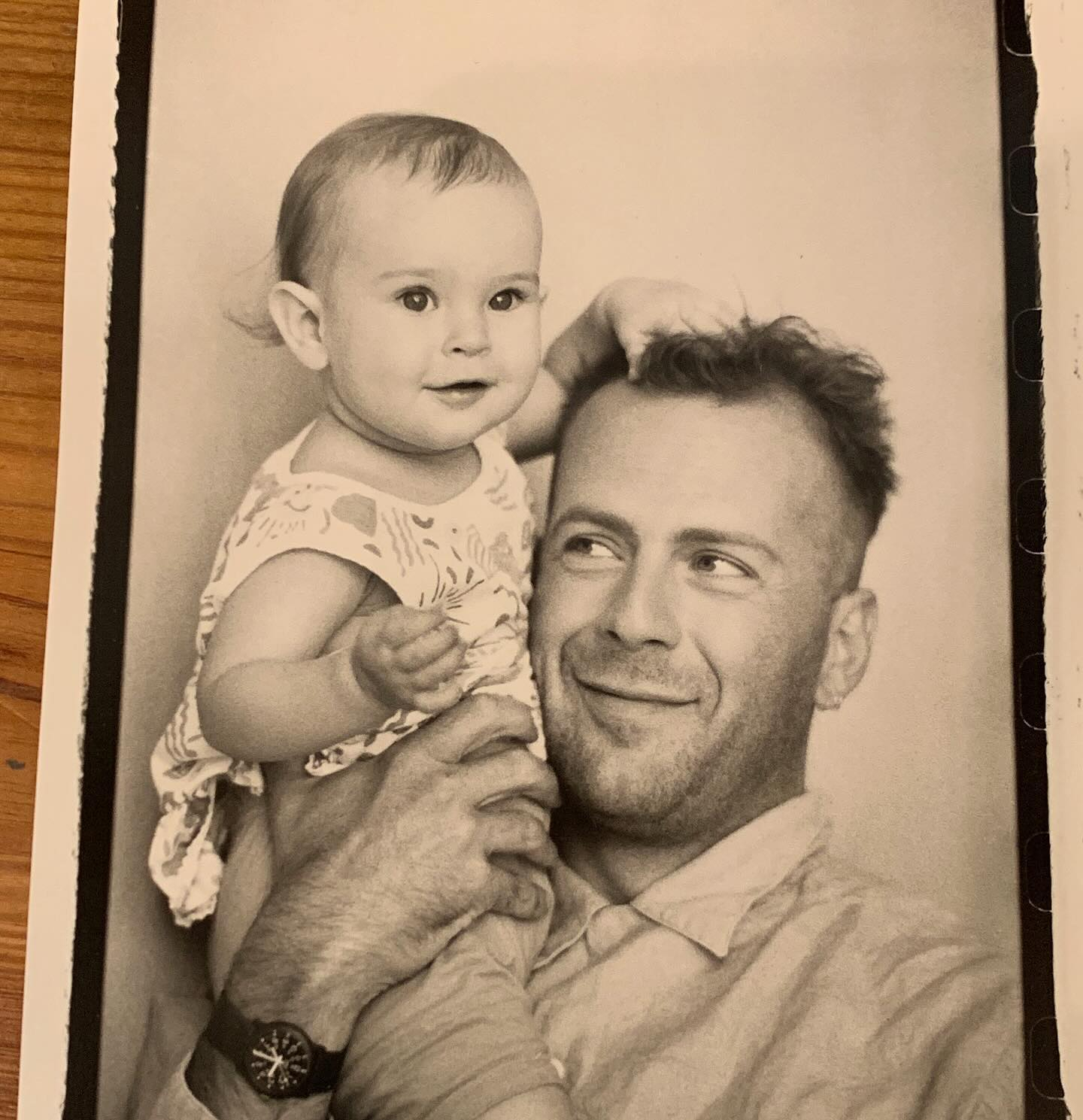The post featured numerous throwback photos of Rumer as a child with her movie star father and several more recent photos of the father-daughter pair