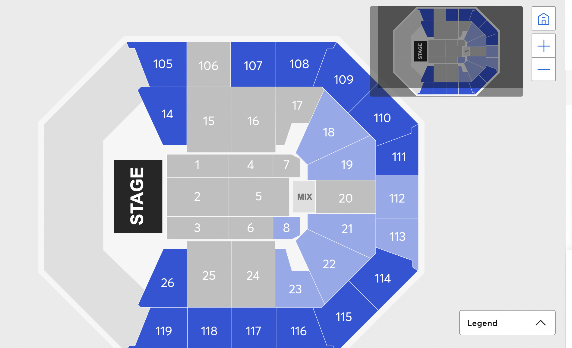 Tickets on the floor are around $100-$200 while the upper bowl is priced at $90 depending on the section