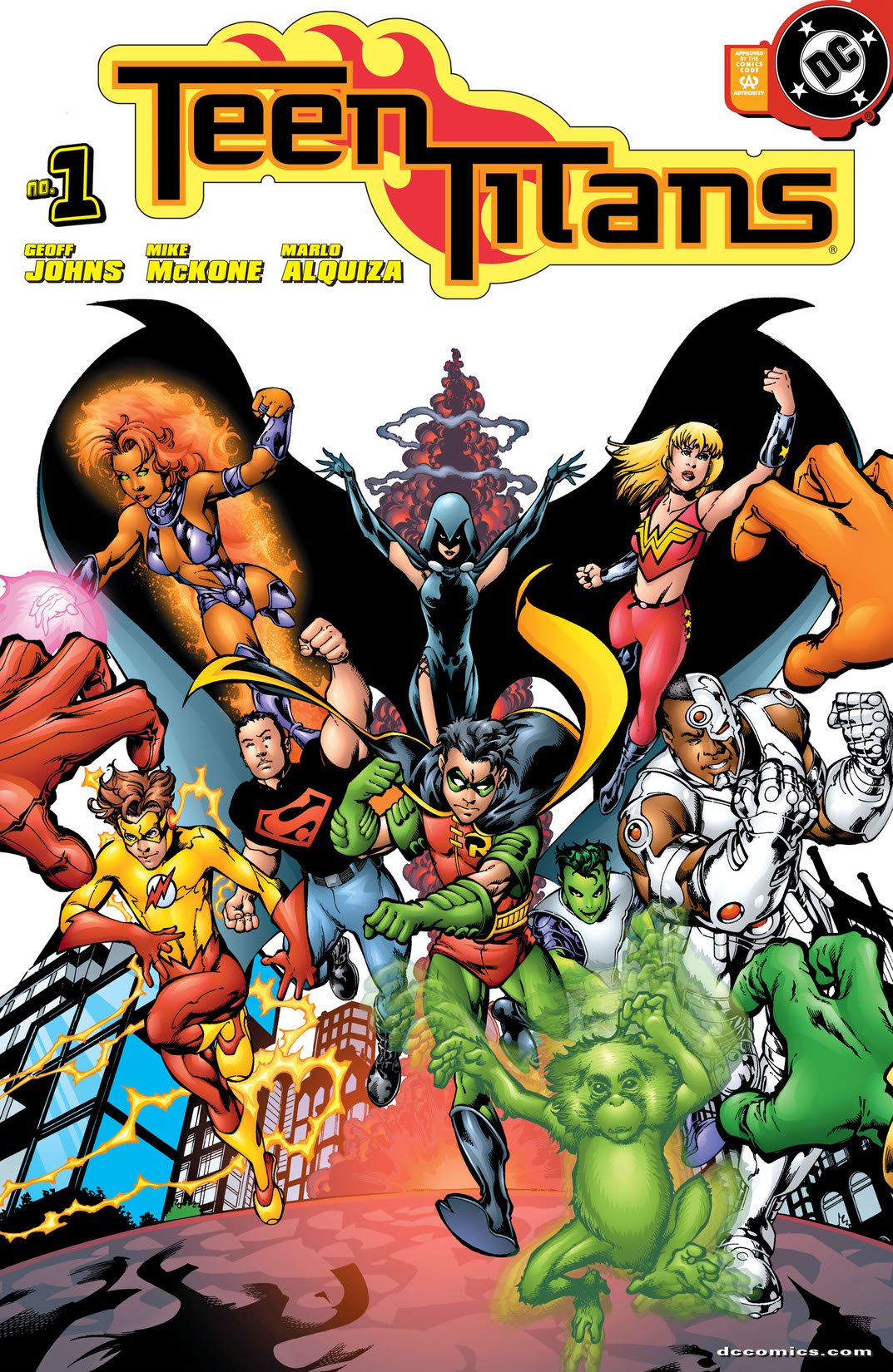 cover image of teen titans lineup from 2003