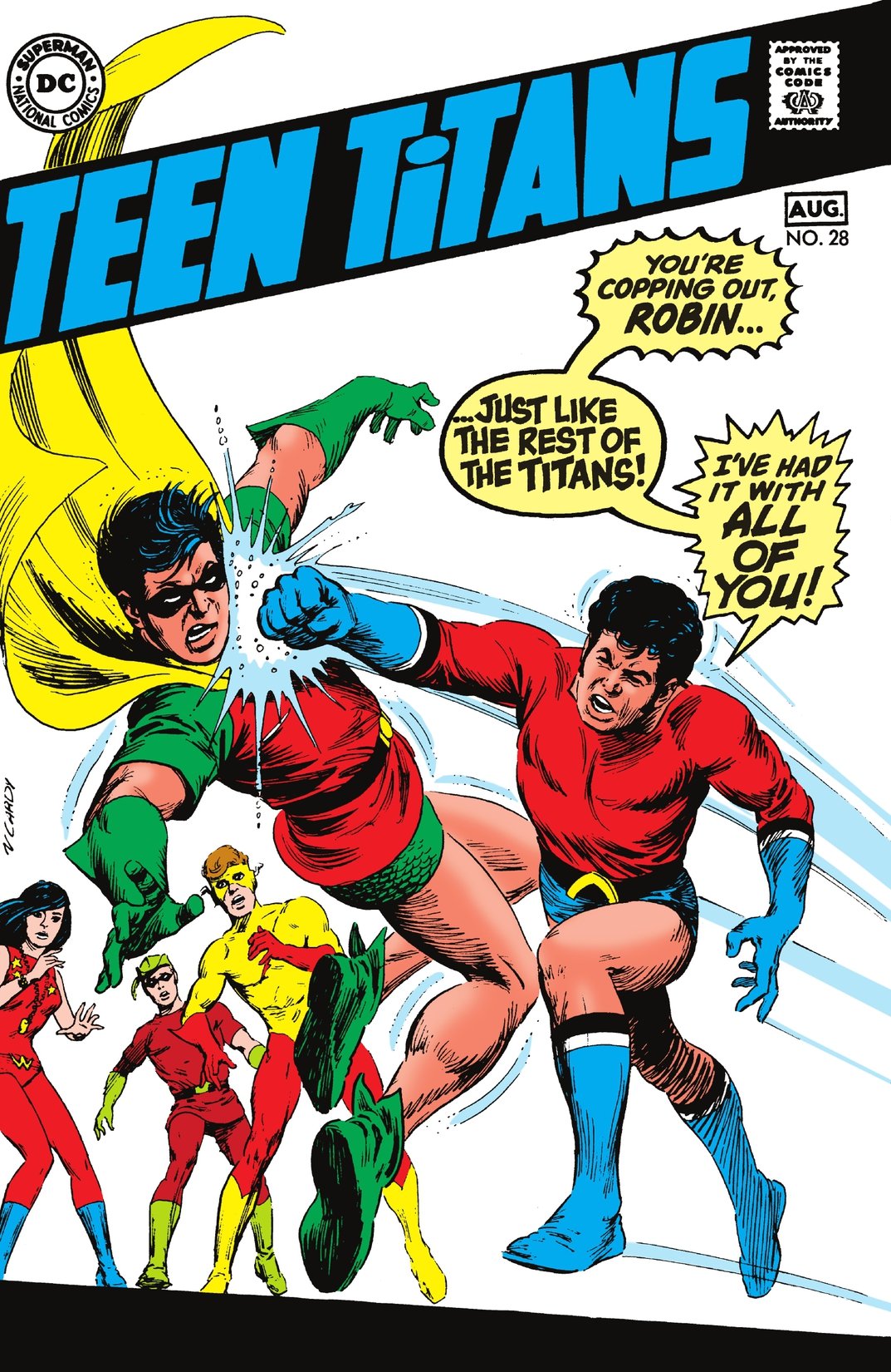 Original Teen Titans cover issue #28 from 1970