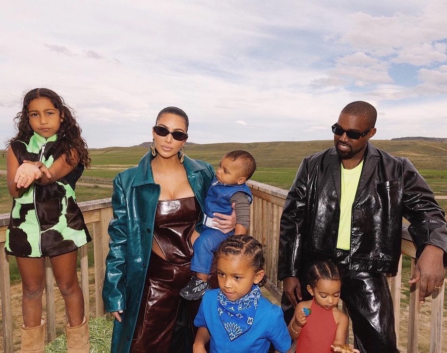 Kanye shares four children with ex-wife Kim Kardashian