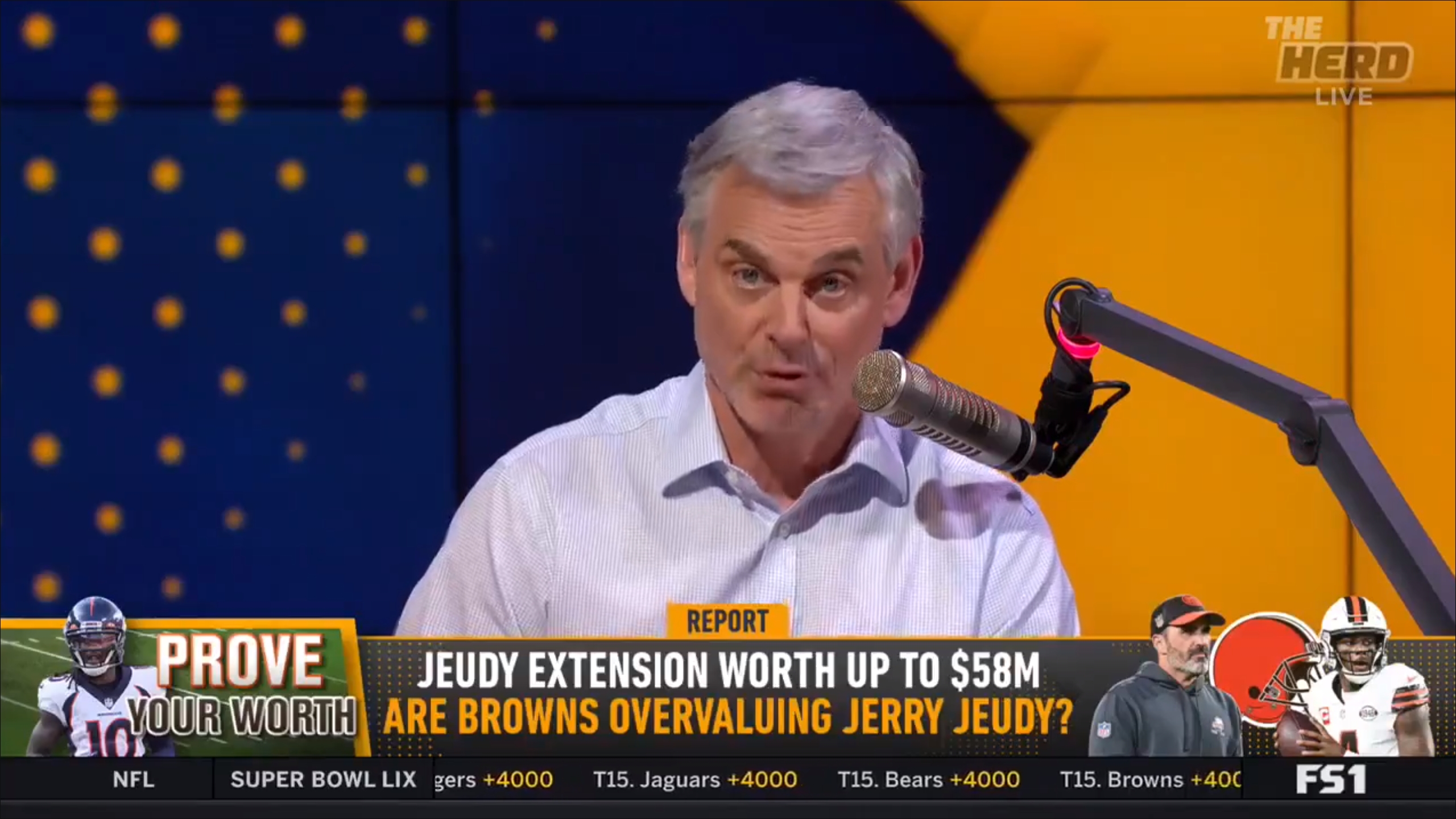 Cowherd called out Young during a discussion about value with players drafted in the NFL