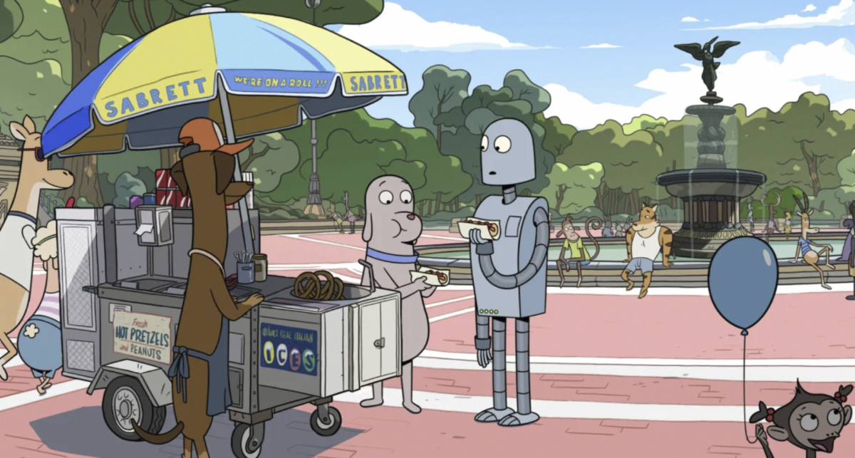 This delightful animation about the relationship between a dog and a robot lacks dialogue