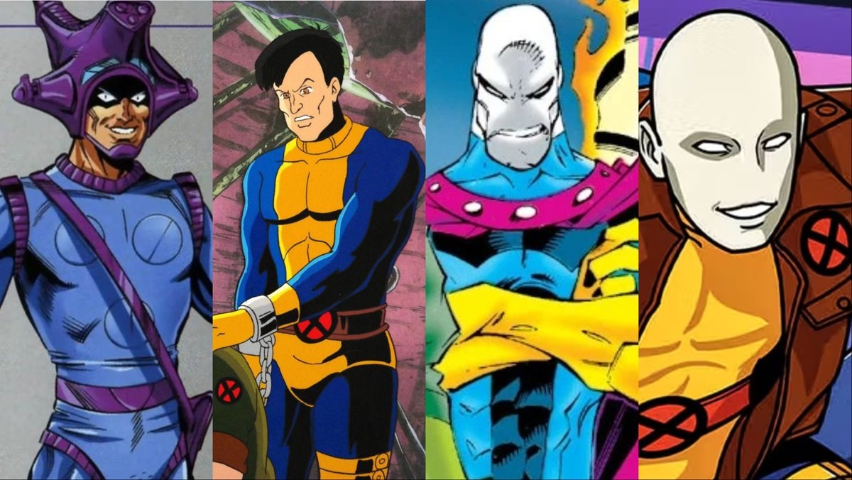 From L to R: The X-Men's enemy Changeling, X-Men: The Animated Series' Morph, X-Men: Age of Apocalypse Morph, and the Morph of X-Men '97