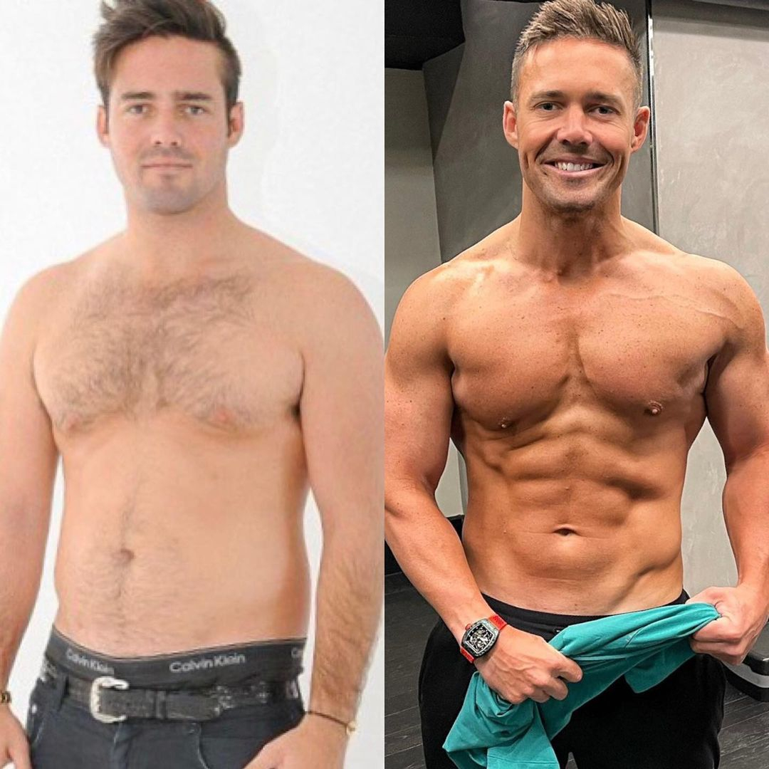 Former Made In Chelsea star Spencer Matthews has revealed he ate one meal a day for three months in his quest to get into shape as the before and after pics show