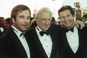 Beau, Lloyd and Jeff Bridges attend the 1989 Academy Awards March 3, 1989.