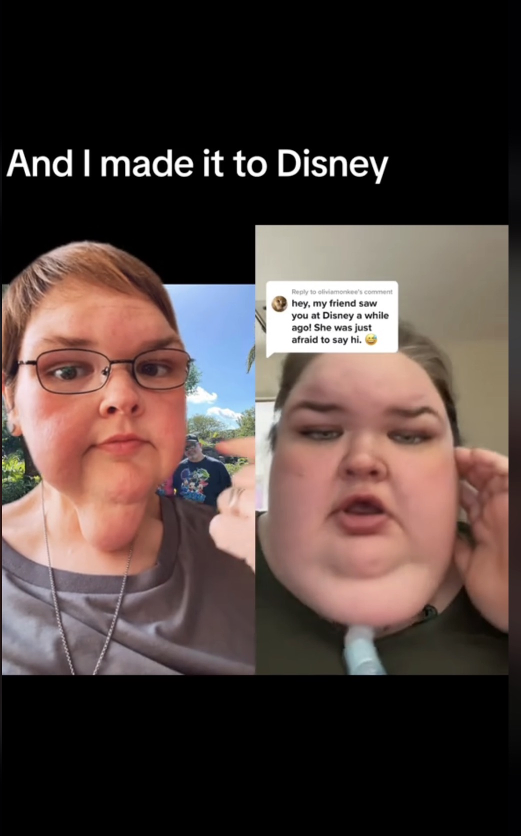Tammy recently revealed she took a trip to Disney World, which she hadn't been able to do because of her weight