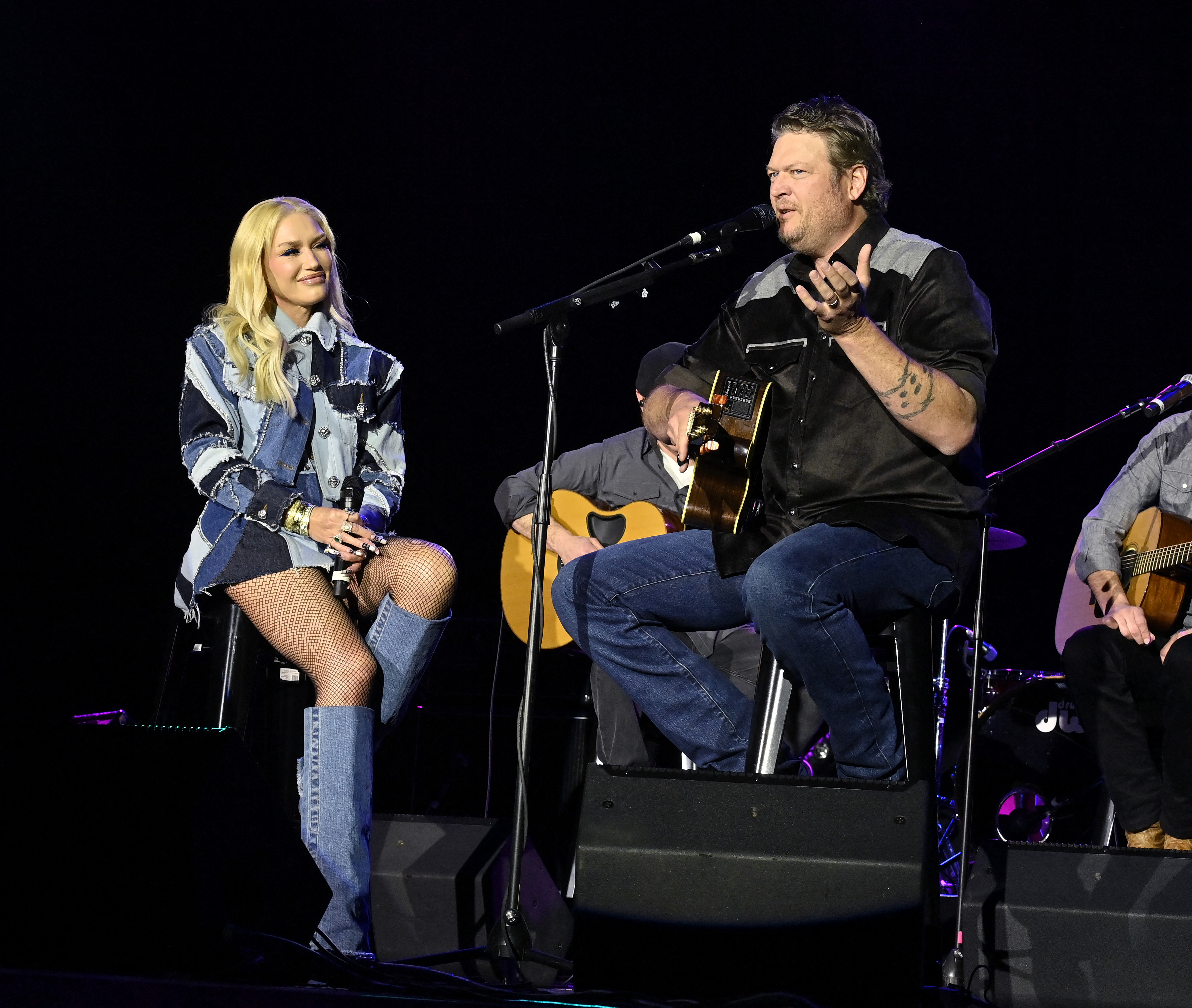 While on tour, Gwen has joined her husband at several shows