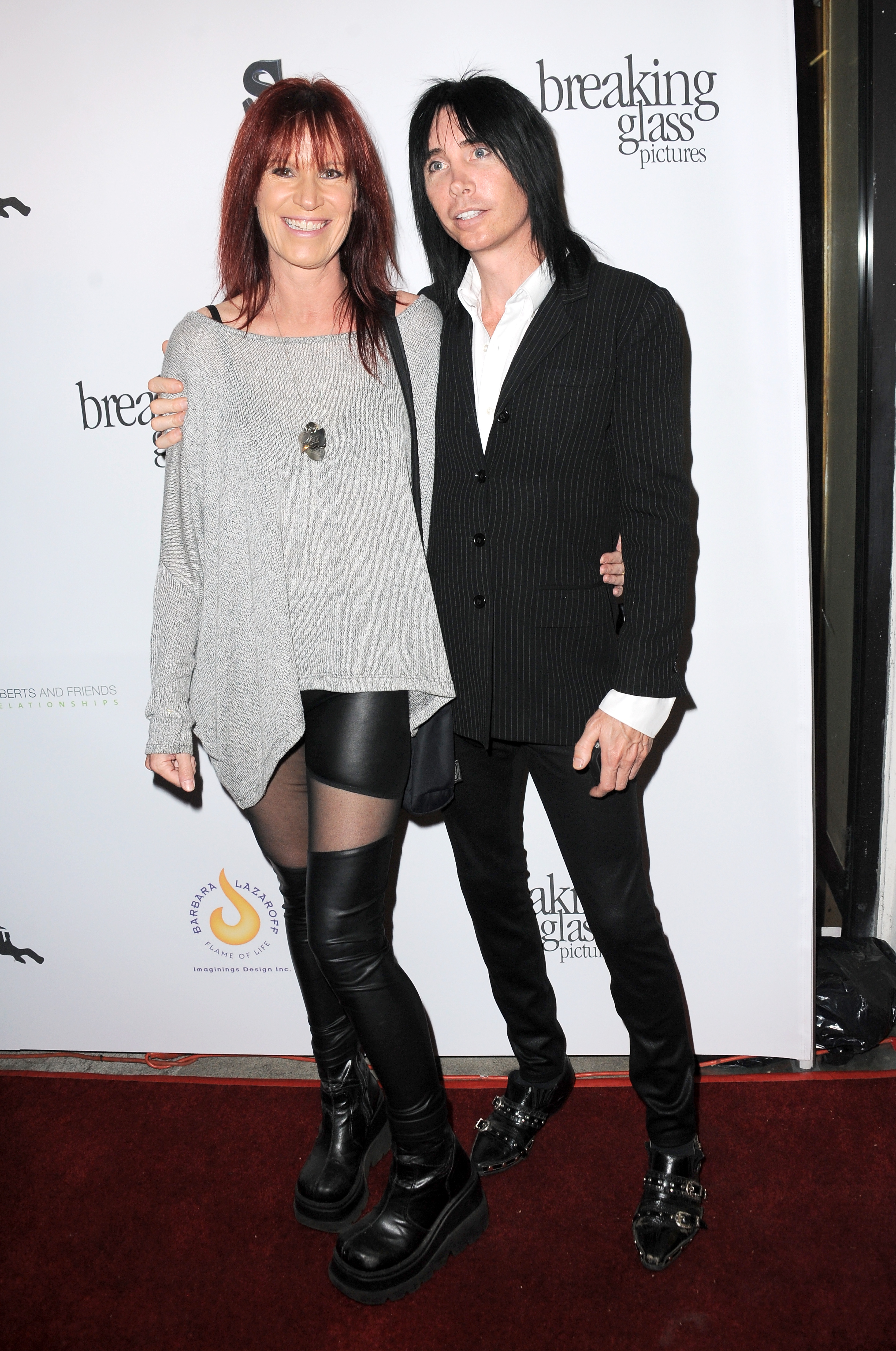 Jody Hamilton and Lonny Paul arrive for the Los Angeles Premiere of “White Rabbit” held at Laemmle Music Hall on February 13, 2015 in Beverly Hills, California