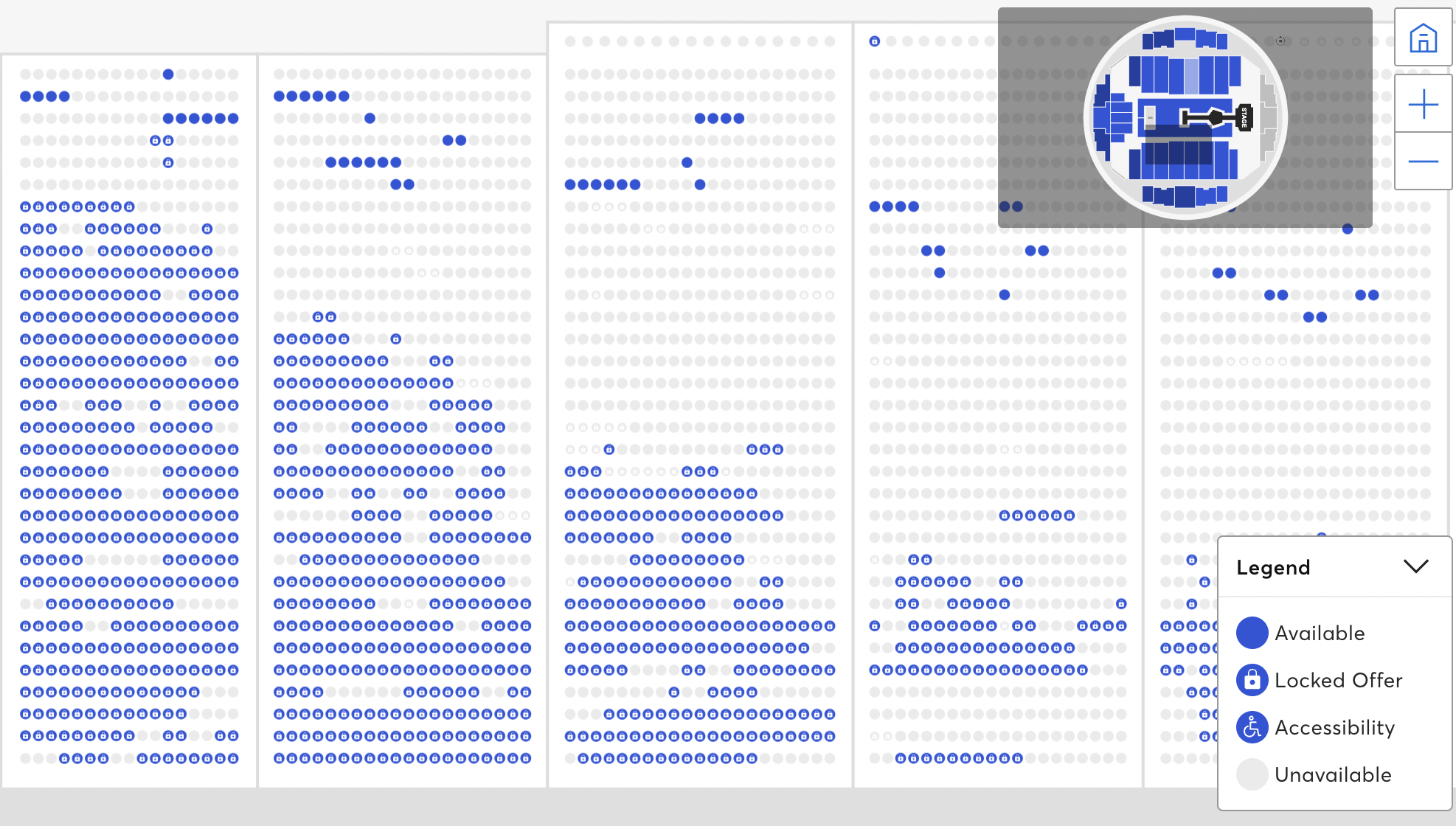 The plain dark blue seats can be purchased without a presale code