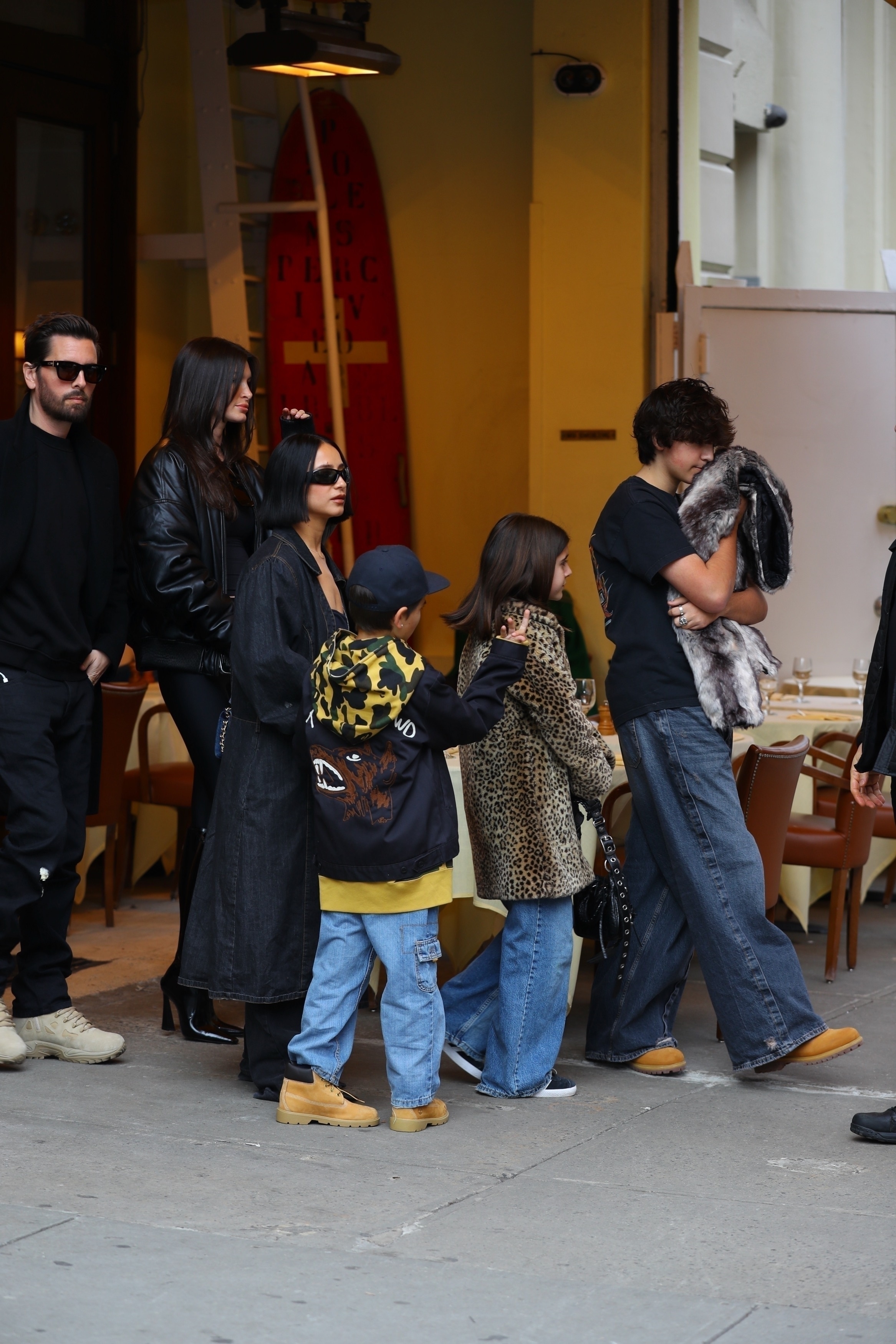 All three of Scott's children, who he shares with Kourtney Kardashian, were present