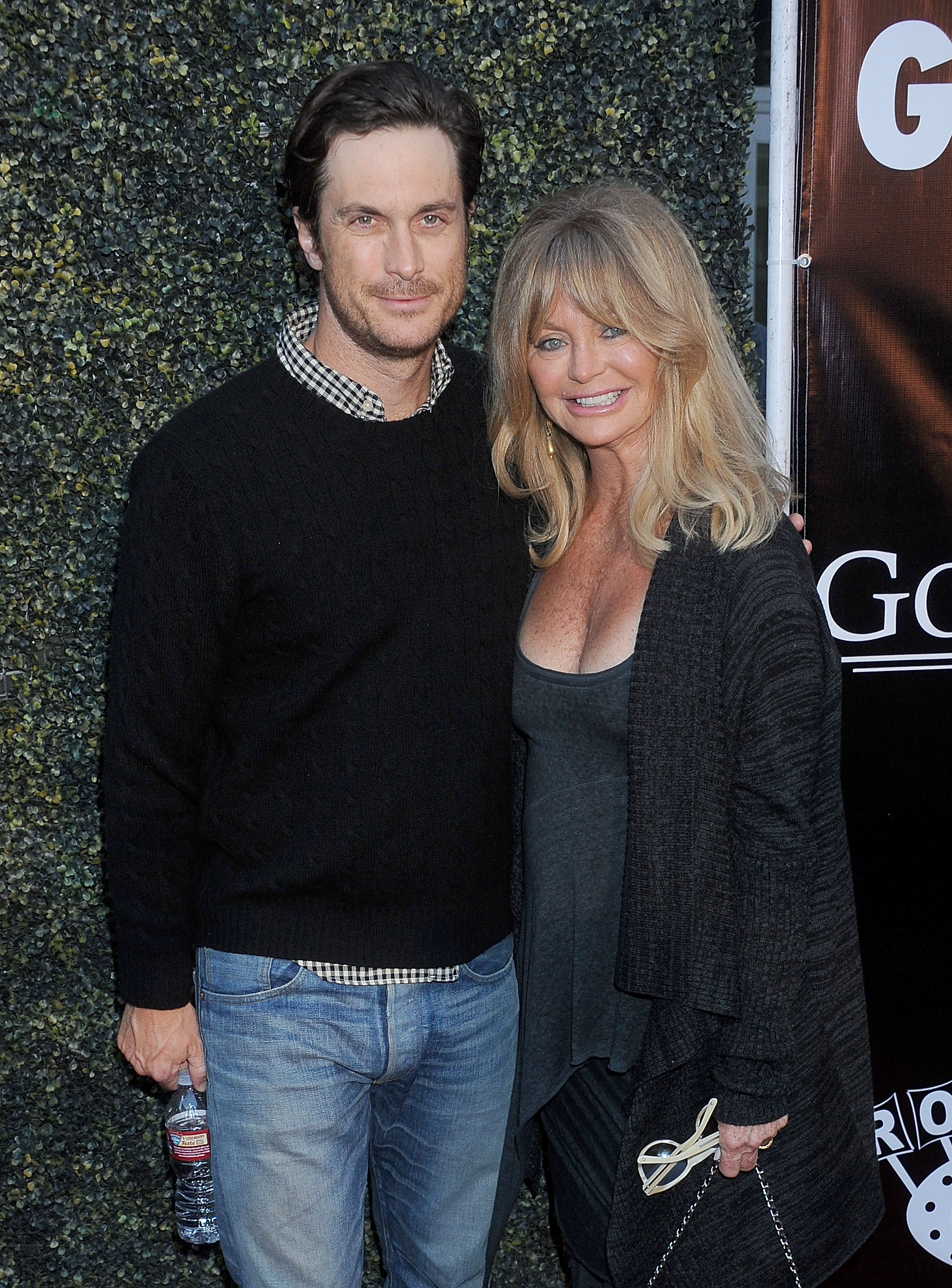 Goldie Hawn and son Oliver Hudson at the Los Angeles premiere of Where Hope Grows at ArcLight Cinemas on May 4, 2015, in Hollywood, California