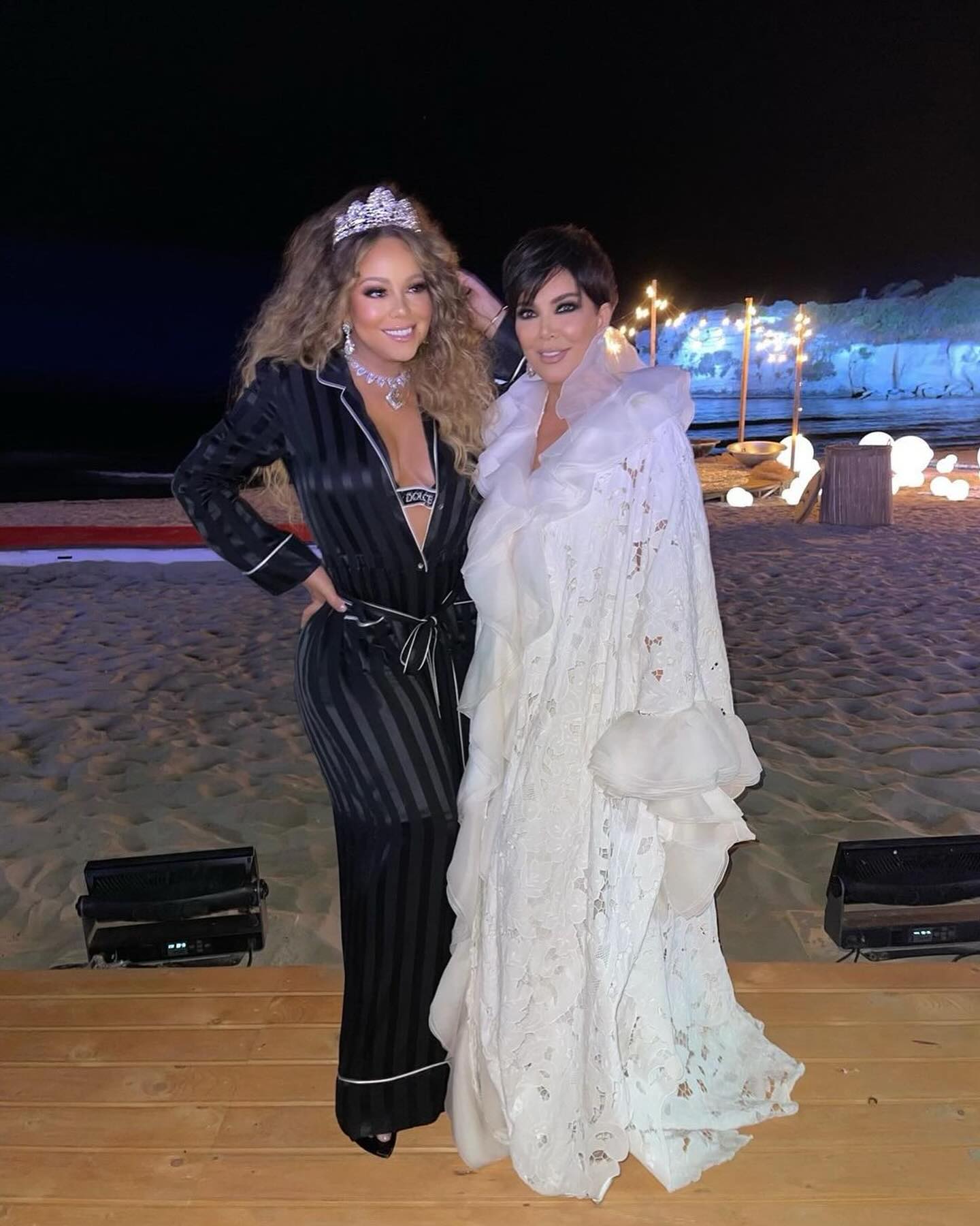 Kris and Mariah looked like they were living a life of luxury in the pics