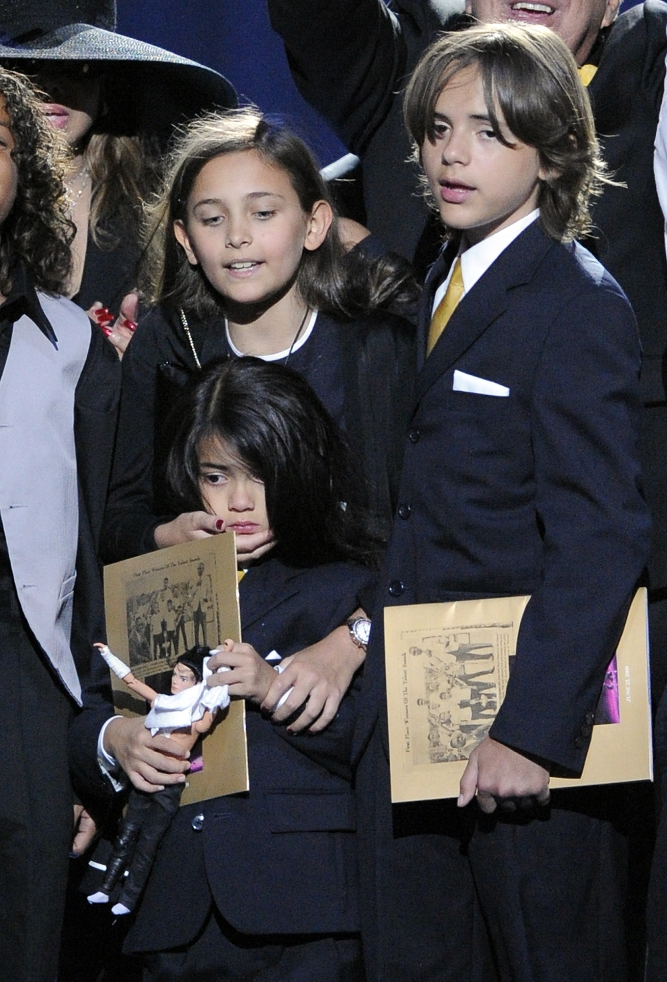 Michael's children at his funeral in September 2009
