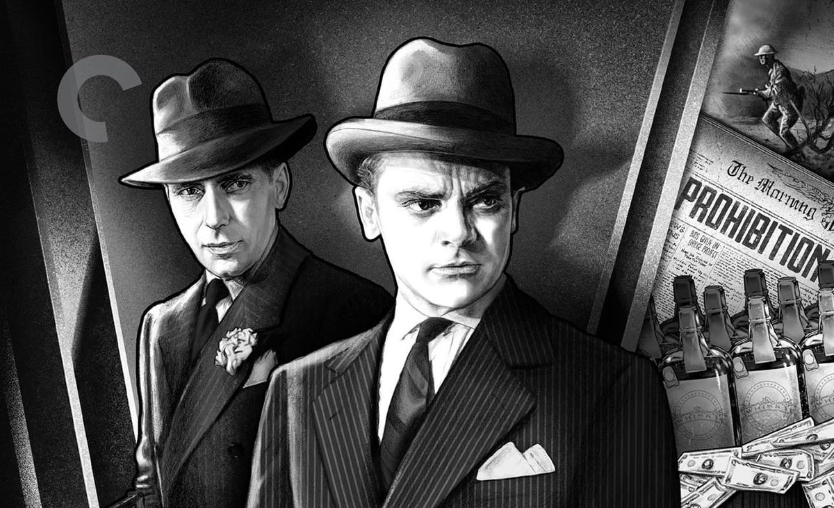 The Criterion Collection cover for The Roaring Twenties features two gangsters in black and white.