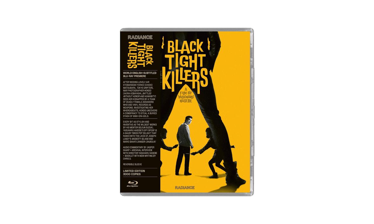 The cover of Black Tighter Killer features a man surrounded by shadowy figures with knives