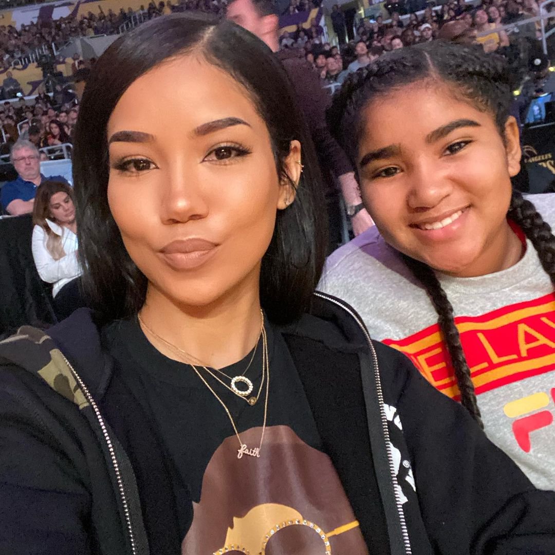 Jhené Aiko pictured with her daughter Namiko Love on Instagram