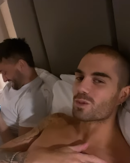 The pair shared a bed during The Wanted's final tour with Tom