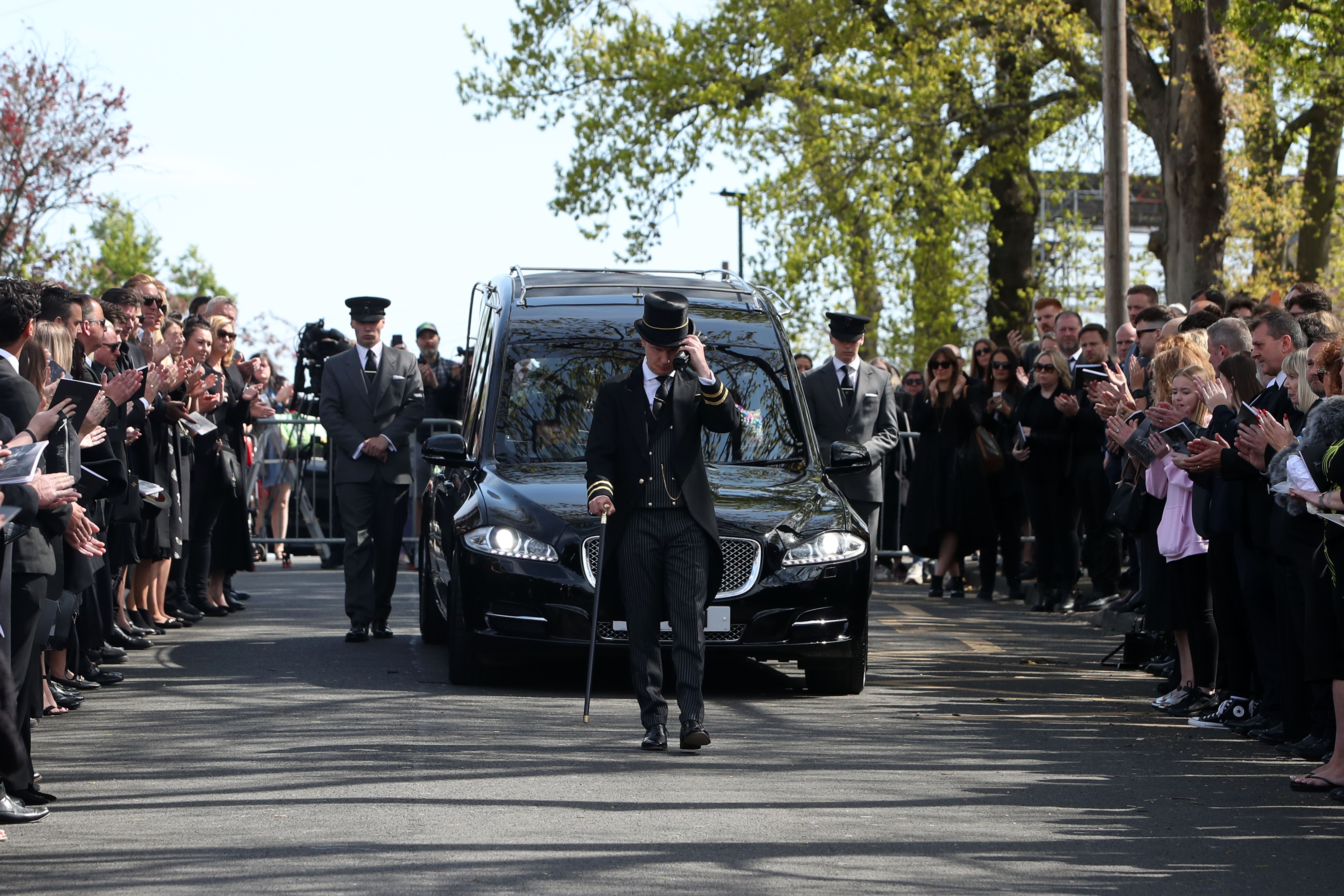 The band's fans lined the streets for Tom's funeral