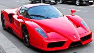 red Ferrari Enzo on the street