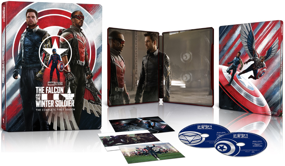 The open steelbook for The Falcon and the Winter Soldier on full display