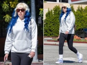 amanda bynes blue and blonde wig