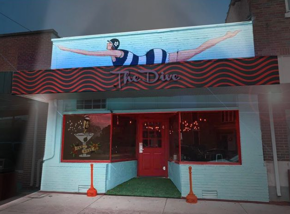 A photo of Leticia's other business, The Dive, in 2019