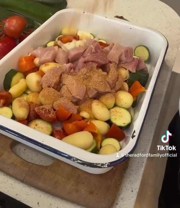 The chicken tray bake takes minutes to prepare and is cheap to make