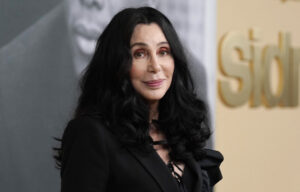 Cher ditched her famous black hair for a new look in Paris on Friday