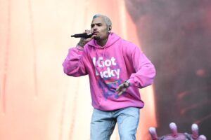 Chris Brown performing at Wireless Festival, Crystal Palace Park, London