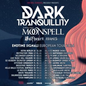 DARK TRANQUILLITY Announces Fall 2024 European Tour With MOONSPELL, WOLFHEART And HIRAES