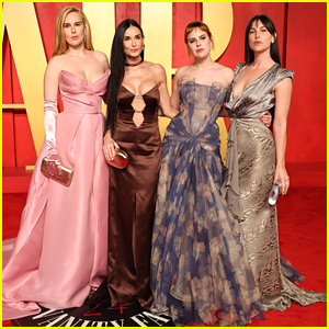 Demi Moore Poses With Her 3 Daughters at Vanity Fair Oscars Party 2024