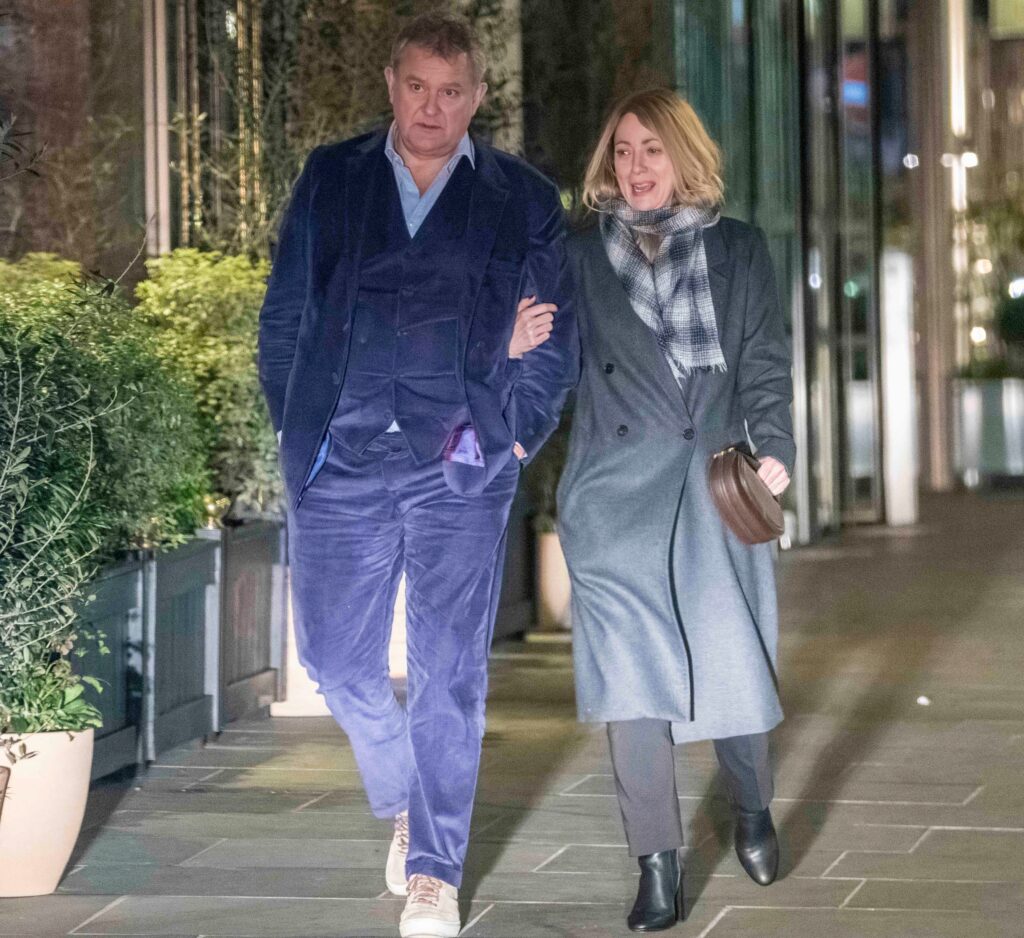 Brit telly favourite Hugh Bonneville out with Canadian actress Claire Rankin