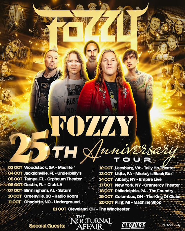 FOZZY Announces 25th-Anniversary Tour - BLABBERMOUTH.NET