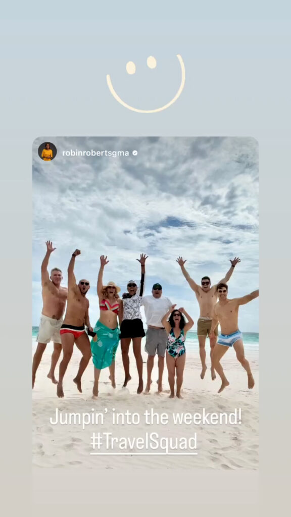 GMA's Robin Roberts headed to the beach with wife Amber Laign in a new photo the anchor shared to Instagram